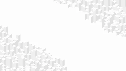 Cube box square bar 3D virtual isometric shuffle wave pattern, Blockchain Stock Footage 111353106