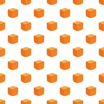 Cube bread rusks seamless repeat pattern background 스톡 일러스트