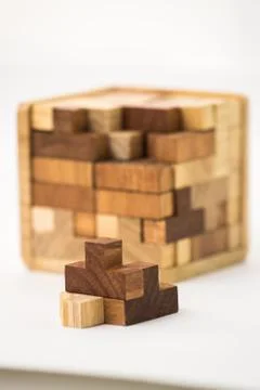 Cube built from blocks Stock Photos