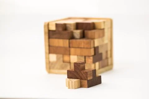 Cube built from blocks Stock Photos