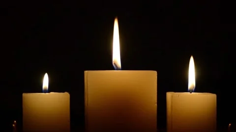 Cube Candles in a Row Stock-Footage 50012590