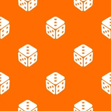 Cube casino pattern vector orange 스톡 일러스트
