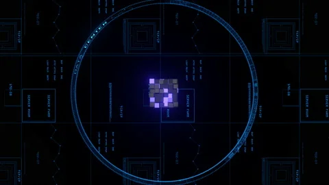 Cube cercle animation Stock Footage 133193176