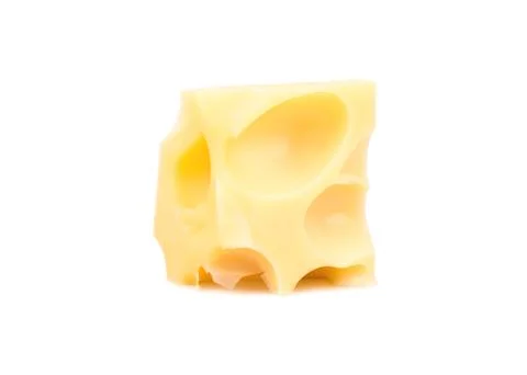 Cube of cheese Stock Photos