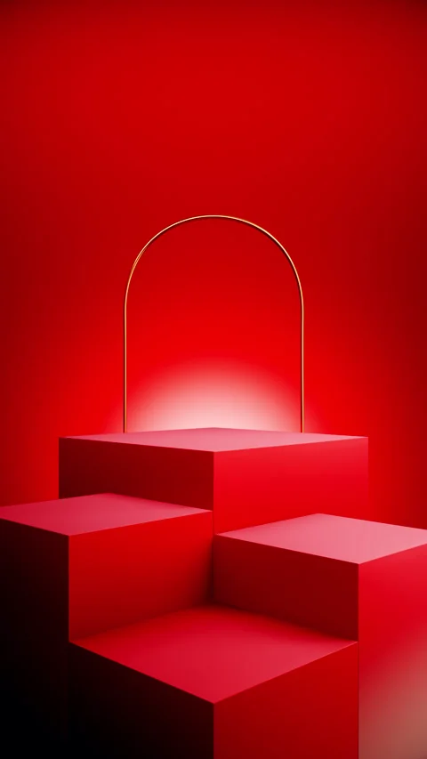 Cube Christmas Podium 1 Stock-Footage 314784268