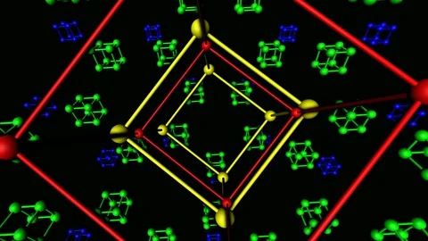 Cube chromadepth lines Stock Footage 99443173