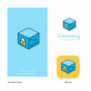 Cube  Company Logo App Icon and Splash Page Design. Creative Business App Des Illustrazione stock