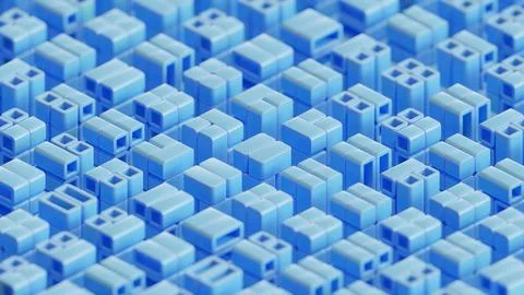 Cube Composition 3d Render Illustration Background 10 Stock Illustration