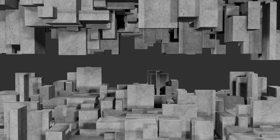 Cube composition Polygon abstract architectural background Abstract geometry Stock Illustration