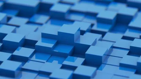 Cube constructor, 3d rendering background Stock Photos