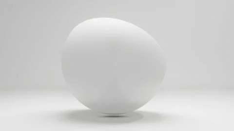 A cube contained by spinning spheres Stock Footage 157327394