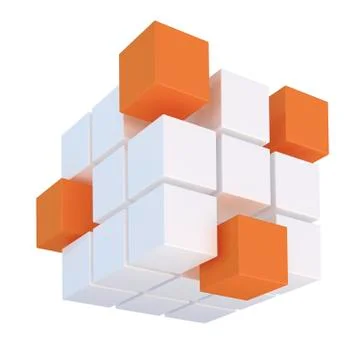 Cube cubes 3D illustration Illustrazione stock