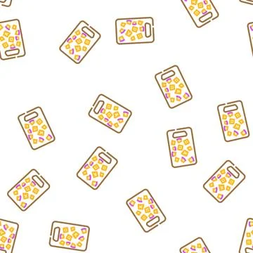 Cube cut eggplant vector seamless pattern イラスト素材
