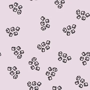 Cube cut mango line seamless pattern Stock Illustration