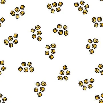 Cube cut mango vector seamless pattern Stock Illustration