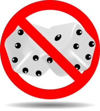 Cube dice ban Illustrazione stock