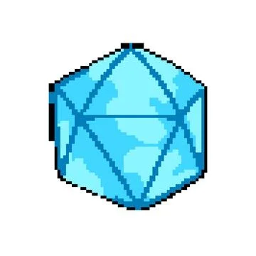 Cube dice pixel art vector illustration Ilustração Stock