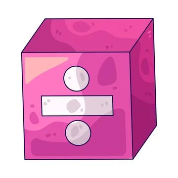 Cube with division sign illustration Stock Illustration