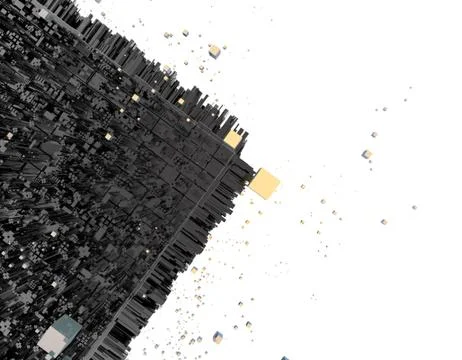 Cube electronic technology, data combination and storage Stock Illustration