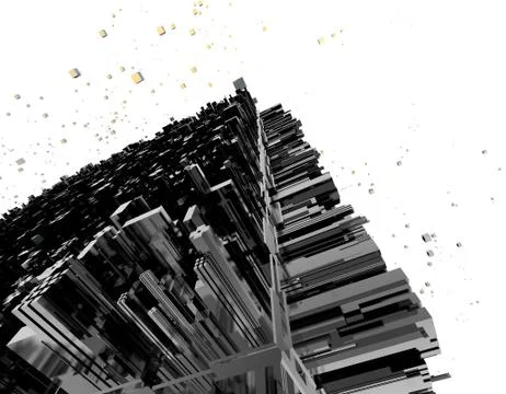 Cube electronic technology, data combination and storage Stock Illustration