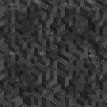 A cube endless background texture 3d illustration Stock Illustration
