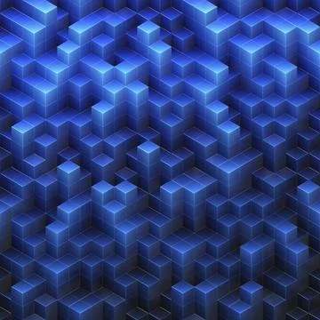 A cube endless background texture 3d illustration Stock Illustration