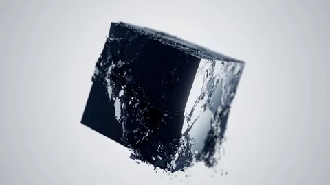 Cube explosion in slow motion 库存影片 71184461