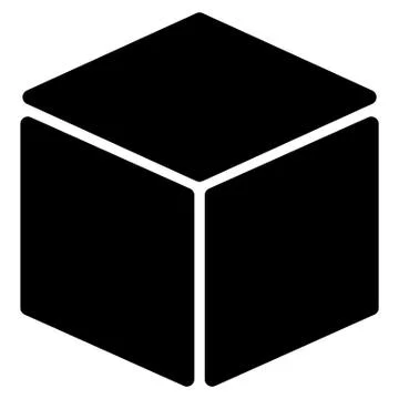 Cube Flat Vector Icon Illustrazione stock
