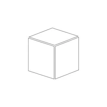 Cube. flat vector icon Stock Illustration