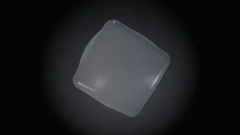 Cube-like form glows softly against a dark background Stock Footage 329293204