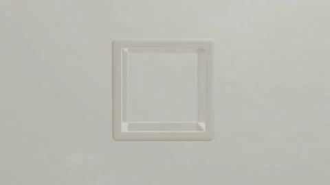 A cube frame moving back and forth on a gray background. looped animation. 3d re Stock Footage 160458512