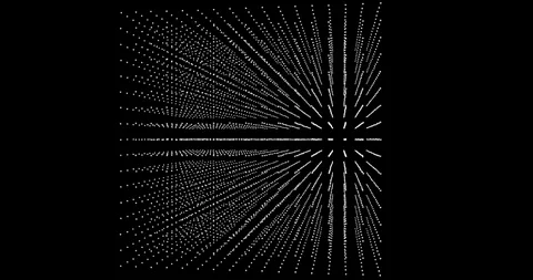 Cube generated from a matrix of white dots Stock Footage 102709881