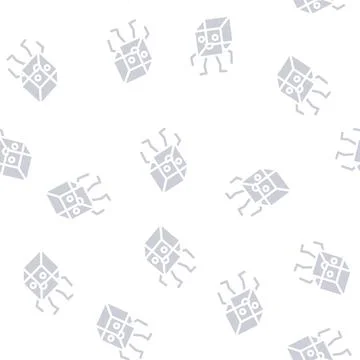 Cube geometric shape character glyph vector seamless pattern Stock Illustration
