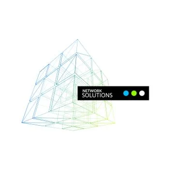 Cube geometry construction icon Stock Illustration