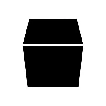 Cube Glyph icon isolated on white background Stock Illustration
