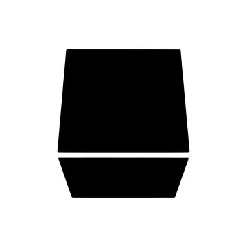 Cube Glyph icon isolated on white background Stock Illustration