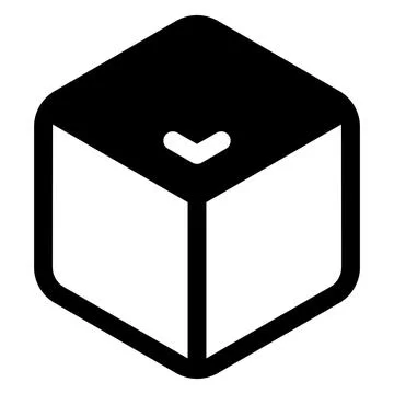 Cube glyph icon vector illustration isolated on white background Stockillustratie