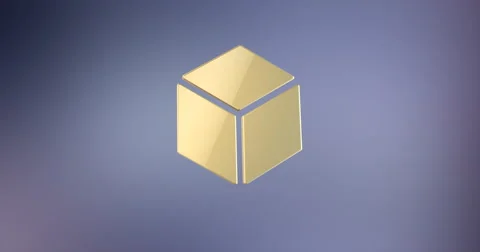 Cube Gold  3d Icon Vídeos de archivo 67205648