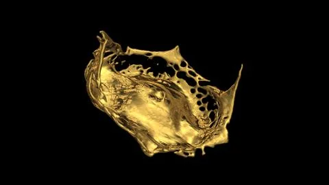 Cube gold made from 3d Concepts used in finance and business Stock Photos