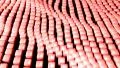 Cube grid flow patterns wobble abstract background pink red 2 HD Footage