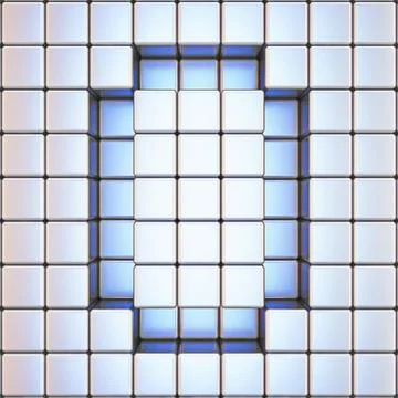 Cube grid Letter O 3D Cube grid Letter O 3D render illustration Copyright:... Foto stock