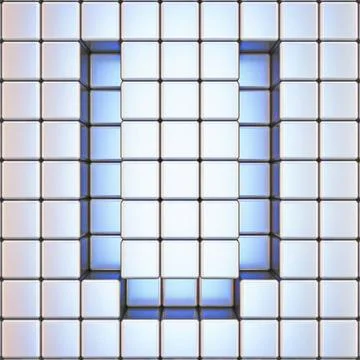 Cube grid Letter U 3D Cube grid Letter U 3D render illustration Copyright:... Foto stock