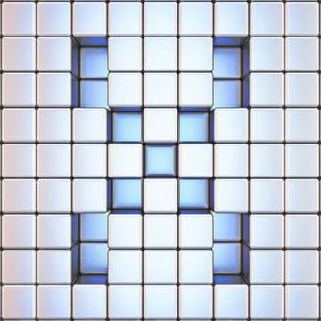 Cube grid Letter X 3D Cube grid Letter X 3D render illustration Copyright:... Foto stock