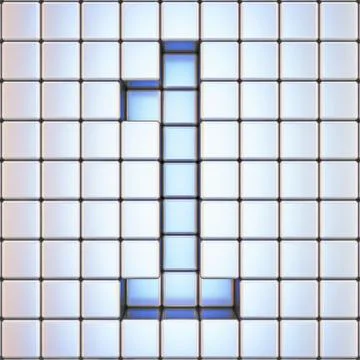 Cube grid Number 1 ONE 3D Stock Illustration