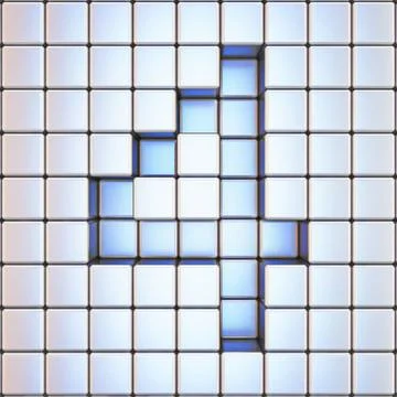 Cube grid Number 4 FOUR 3D Cube grid Number 4 FOUR 3D render illustration ... Foto stock