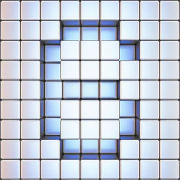 Cube grid Number 6 SIX 3D Cube grid Number 6 SIX 3D render illustration Co... Foto stock