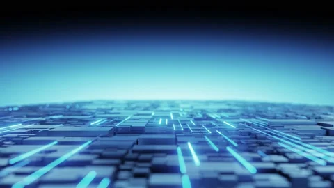 Cube grid texture technology background blue color Stock Footage 220758952