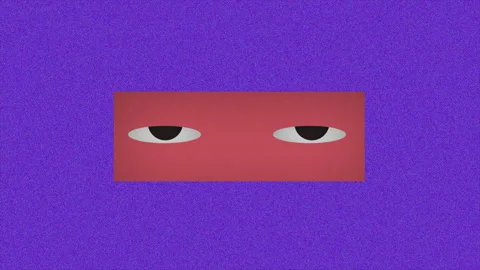 Cube Head Looking Left And Right With Emotions Stock Footage 232198886