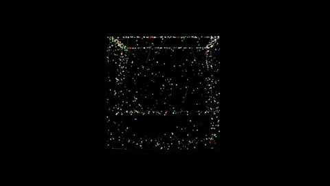 Cube hologram on black background Stock Footage 313862496