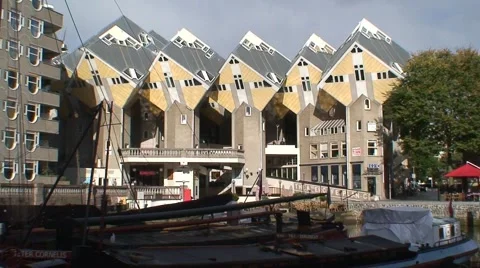 Cube Houses Stock Footage 1063839